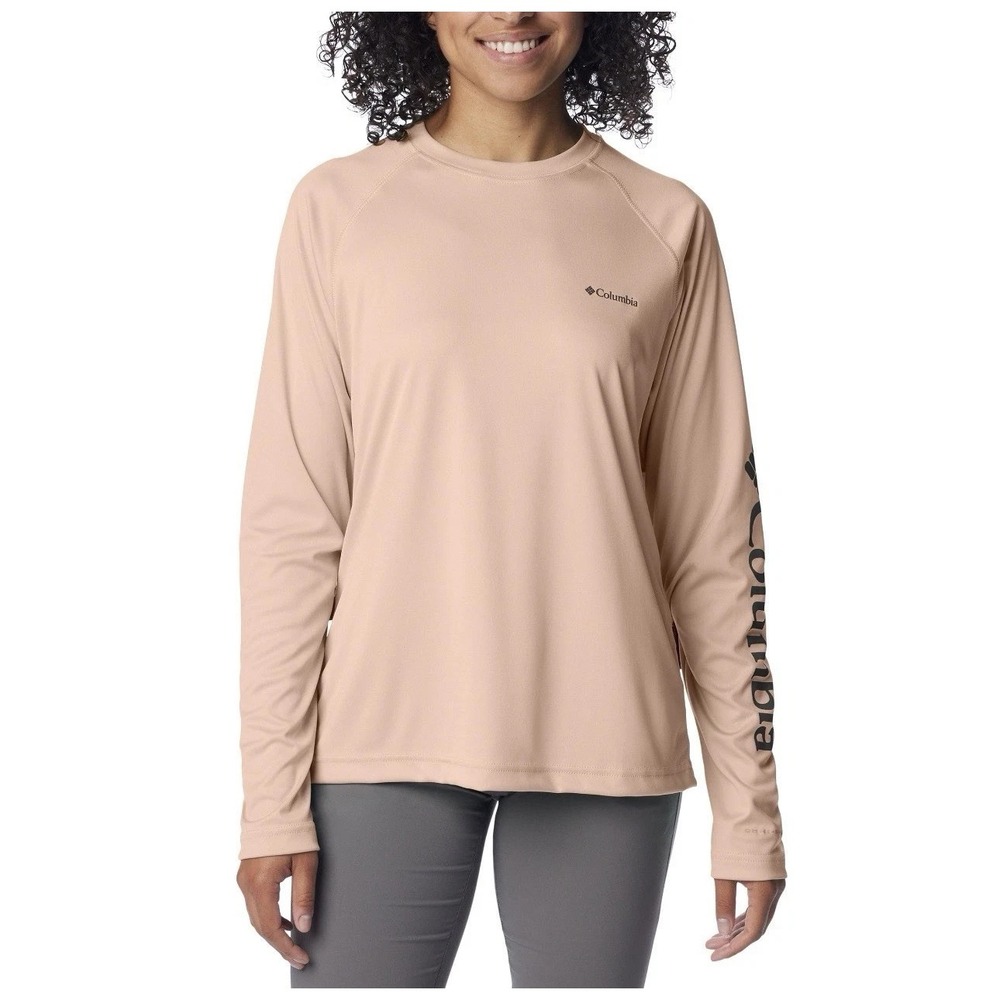 Columbia Women's Long Sleeve Sun Tee, Peach Blossom, Size: 2XL, New
